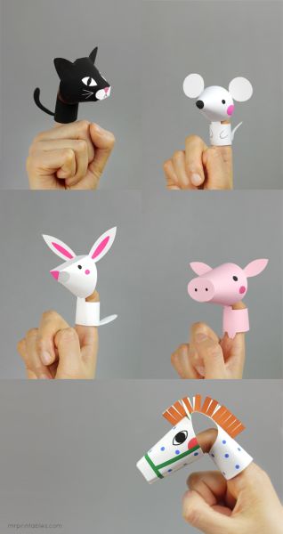 DIY: dedoches de bichinhos para imprimir de graça