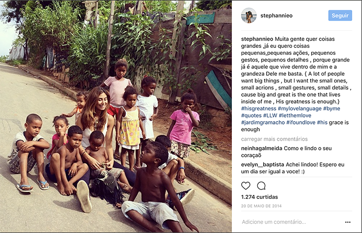 Corrente do Amor: modelo ajuda crianças carentes do lixão de Gramacho