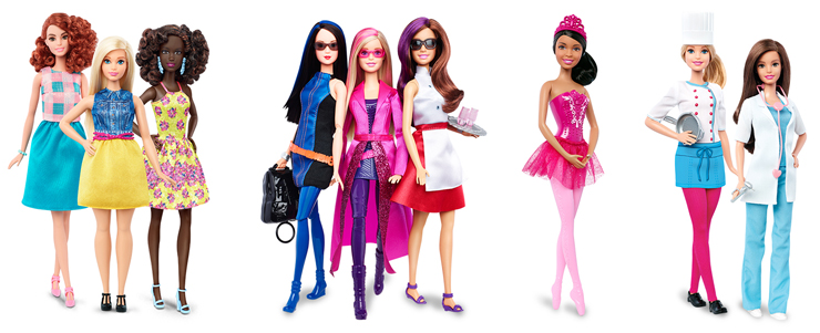 A evolução da Barbie: boneca ganha novos tipos de corpo e tons de pele