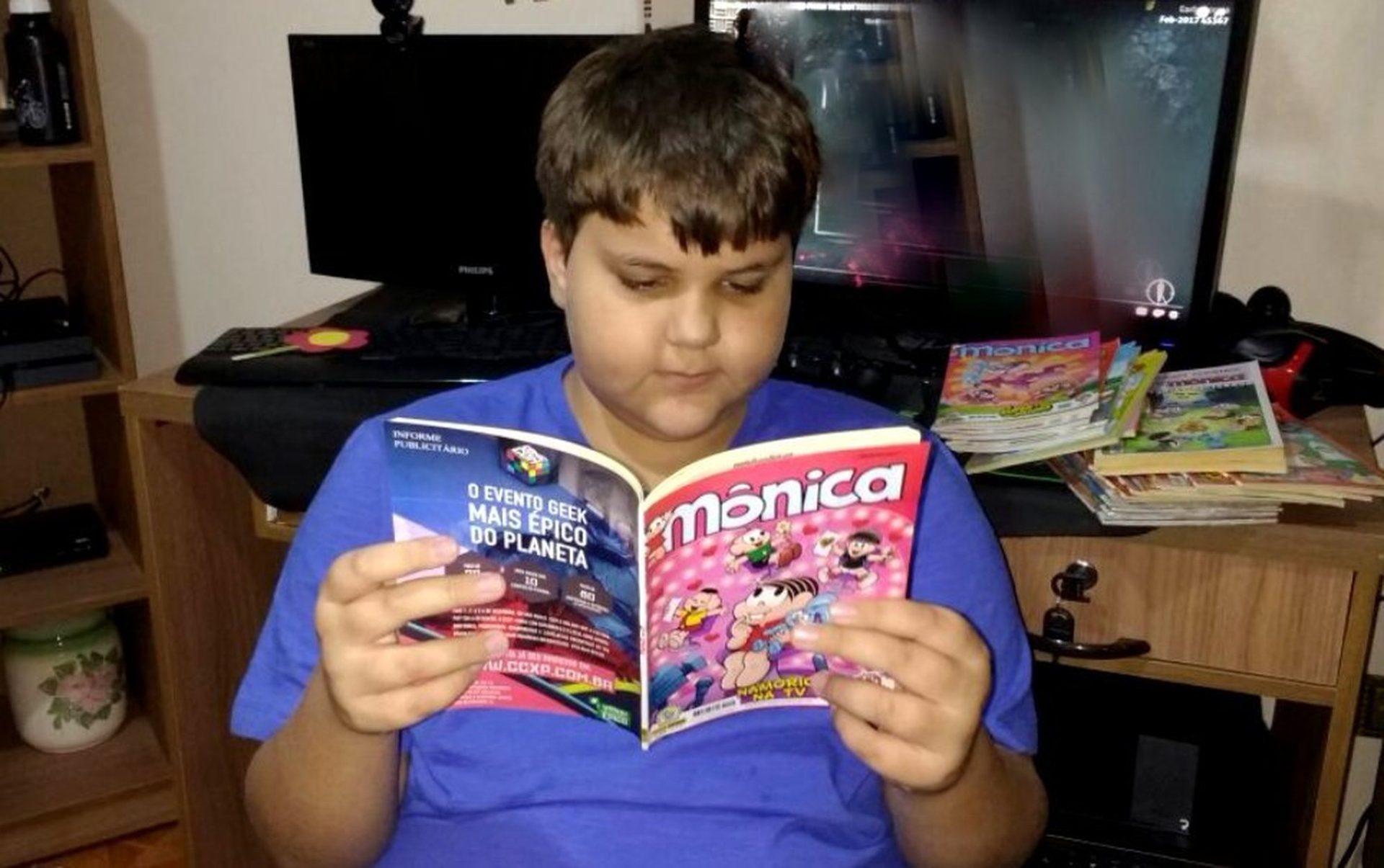 Corrente do Amor: menino doa sua coleção de gibis inteira para que outras crianças pudessem ler