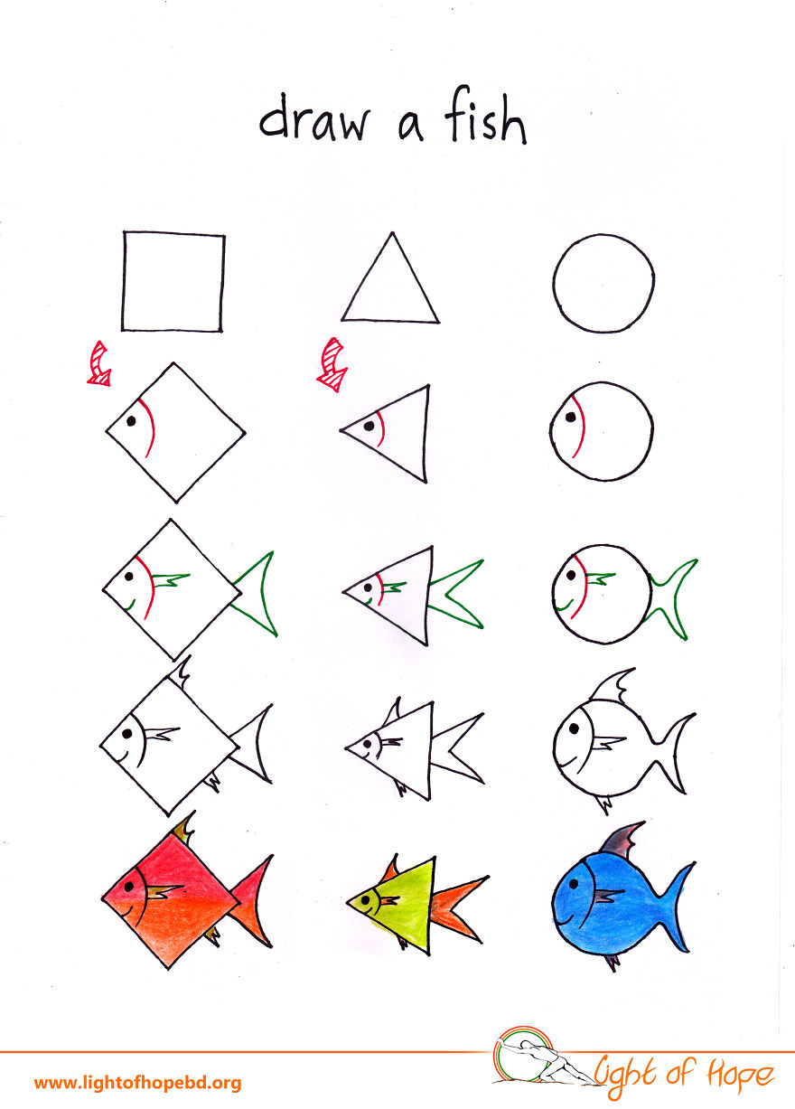 Como desenhar qualquer animal a partir de um circulo, um triângulo e um quadrado