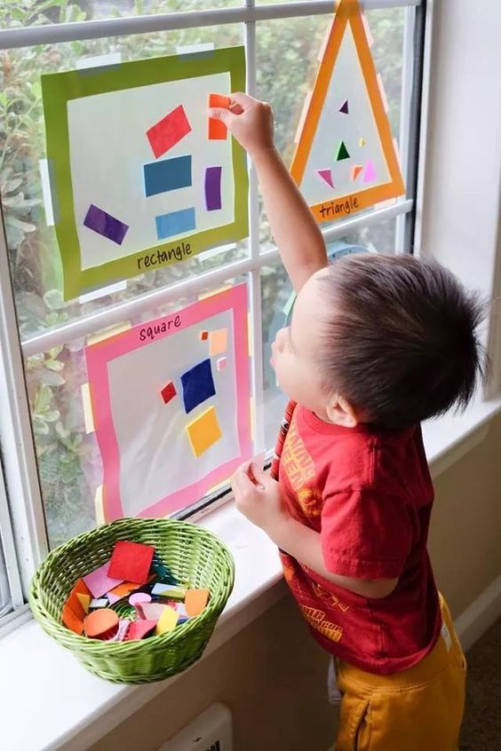 DIY: atividades infantis com formas geométricas